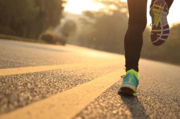 runner on road