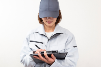 lady in workwear