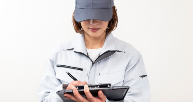 lady in workwear